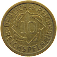 GERMANY WEIMAR 10 PFENNIG 1926 A #a054 0747 - 10 Rentenpfennig & 10 Reichspfennig