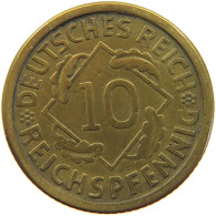 GERMANY WEIMAR 10 PFENNIG 1926 A #a055 0003 - 10 Rentenpfennig & 10 Reichspfennig