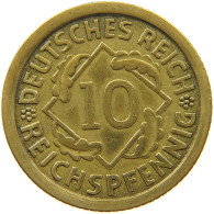 GERMANY WEIMAR 10 PFENNIG 1925 F #c075 0581 - 10 Rentenpfennig & 10 Reichspfennig