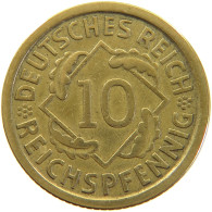 GERMANY WEIMAR 10 PFENNIG 1925 E #a064 1113 - 10 Rentenpfennig & 10 Reichspfennig