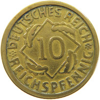 GERMANY WEIMAR 10 PFENNIG 1925 E #a054 0779 - 10 Rentenpfennig & 10 Reichspfennig