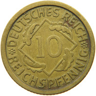 GERMANY WEIMAR 10 PFENNIG 1925 E #a054 0925 - 10 Rentenpfennig & 10 Reichspfennig