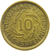 GERMANY WEIMAR 10 PFENNIG 1925 D #s024 0255 - 10 Rentenpfennig & 10 Reichspfennig