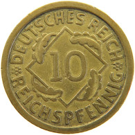 GERMANY WEIMAR 10 PFENNIG 1925 E #a064 1035 - 10 Rentenpfennig & 10 Reichspfennig