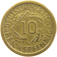 GERMANY WEIMAR 10 PFENNIG 1925 D #a064 1019 - 10 Renten- & 10 Reichspfennig