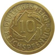 GERMANY WEIMAR 10 PFENNIG 1925 D #a054 0765 - 10 Rentenpfennig & 10 Reichspfennig