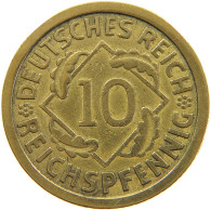 GERMANY WEIMAR 10 PFENNIG 1925 A #a065 0027 - 10 Renten- & 10 Reichspfennig
