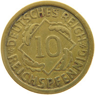 GERMANY WEIMAR 10 PFENNIG 1925 A #a064 1127 - 10 Rentenpfennig & 10 Reichspfennig