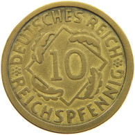 GERMANY WEIMAR 10 PFENNIG 1925 A #a064 1123 - 10 Renten- & 10 Reichspfennig