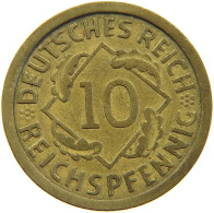 GERMANY WEIMAR 10 PFENNIG 1925 A #a054 0561 - 10 Renten- & 10 Reichspfennig