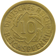 GERMANY WEIMAR 10 PFENNIG 1925 A #a054 0589 - 10 Renten- & 10 Reichspfennig