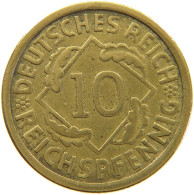 GERMANY WEIMAR 10 PFENNIG 1924 J #a074 0289 - 10 Renten- & 10 Reichspfennig