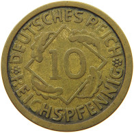 GERMANY WEIMAR 10 PFENNIG 1924 J REICH #s068 0019 - 10 Renten- & 10 Reichspfennig