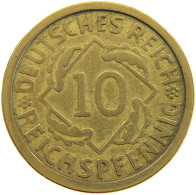 GERMANY WEIMAR 10 PFENNIG 1924 J #a064 1089 - 10 Rentenpfennig & 10 Reichspfennig