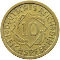 GERMANY WEIMAR 10 PFENNIG 1924 G #s073 0779 - 10 Renten- & 10 Reichspfennig