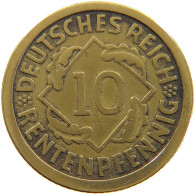 GERMANY WEIMAR 10 PFENNIG 1924 F #a064 1117 - 10 Renten- & 10 Reichspfennig