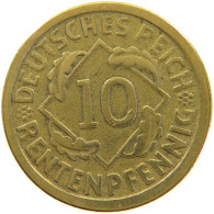GERMANY WEIMAR 10 PFENNIG 1924 G #a064 1061 - 10 Renten- & 10 Reichspfennig
