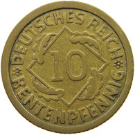 GERMANY WEIMAR 10 PFENNIG 1924 F RENTEN #s068 0053 - 10 Rentenpfennig & 10 Reichspfennig