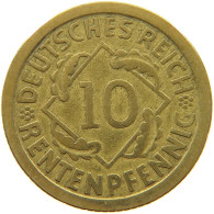 GERMANY WEIMAR 10 PFENNIG 1924 E #a065 0033 - 10 Rentenpfennig & 10 Reichspfennig