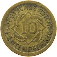 GERMANY WEIMAR 10 PFENNIG 1924 D RENTEN #s068 0049 - 10 Rentenpfennig & 10 Reichspfennig