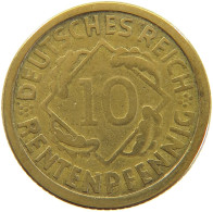 GERMANY WEIMAR 10 PFENNIG 1924 E #a064 1053 - 10 Renten- & 10 Reichspfennig