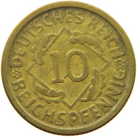 GERMANY WEIMAR 10 PFENNIG 1924 D REICH #s068 0029 - 10 Renten- & 10 Reichspfennig