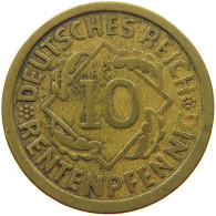 GERMANY WEIMAR 10 PFENNIG 1924 A RENTEN #s068 0011 - 10 Rentenpfennig & 10 Reichspfennig