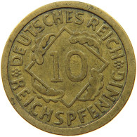 GERMANY WEIMAR 10 PFENNIG 1924 A #s073 0785 - 10 Rentenpfennig & 10 Reichspfennig