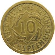 GERMANY WEIMAR 10 PFENNIG 1924 A #a064 1125 - 10 Rentenpfennig & 10 Reichspfennig