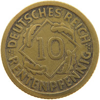 GERMANY WEIMAR 10 PFENNIG 1923 D #a065 0007 - 10 Renten- & 10 Reichspfennig