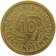 GERMANY WEIMAR 10 PFENNIG 1923 A #a064 1041 - 10 Renten- & 10 Reichspfennig