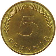 GERMANY WEST 5 PFENNIG 1969 G TOP #s068 0471 - 5 Pfennig