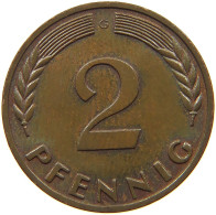 GERMANY WEST 2 PFENNIG 1966 G TOP #s078 0869 - 2 Pfennig