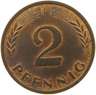 GERMANY WEST 2 PFENNIG 1965 D #s080 0167 - 2 Pfennig