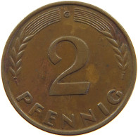 GERMANY WEST 2 PFENNIG 1950 G #a063 0323 - 2 Pfennig