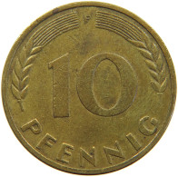 GERMANY WEST 10 PFENNIG 1966 F #a064 0725 - 10 Pfennig