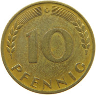 GERMANY WEST 10 PFENNIG 1950 G #a081 0261 - 10 Pfennig