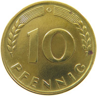 GERMANY WEST 10 PFENNIG 1950 G #a074 0245 - 10 Pfennig