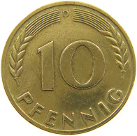 GERMANY WEST 10 PFENNIG 1949 D #a074 0249 - 10 Pfennig