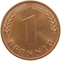 GERMANY WEST 1 PFENNIG 1968 D #s068 0513 - 1 Pfennig