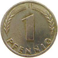 GERMANY WEST 1 PFENNIG 1950 J GOLD PLATED #a064 0615 - 1 Pfennig