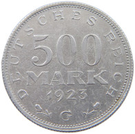 GERMANY WEIMAR 500 MARK 1923 G #a068 0569 - 200 & 500 Mark