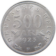 GERMANY WEIMAR 500 MARK 1923 F TOP #a036 0433 - 200 & 500 Mark