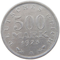 GERMANY WEIMAR 500 MARK 1923 A #a022 0127 - 200 & 500 Mark