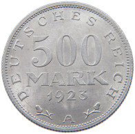 GERMANY WEIMAR 500 MARK 1923 A #a022 0121 - 200 & 500 Mark