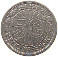 GERMANY WEIMAR 50 PFENNIG 1928 G #a046 0883 - 50 Rentenpfennig & 50 Reichspfennig