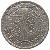 GERMANY WEIMAR 50 PFENNIG 1928 F #a073 0041 - 50 Rentenpfennig & 50 Reichspfennig