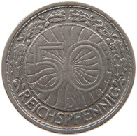 GERMANY WEIMAR 50 PFENNIG 1928 D #a055 0679 - 50 Rentenpfennig & 50 Reichspfennig