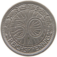 GERMANY WEIMAR 50 PFENNIG 1928 A #a073 0035 - 50 Rentenpfennig & 50 Reichspfennig