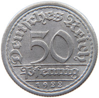 GERMANY WEIMAR 50 PFENNIG 1922 F TOP #a053 0529 - 50 Renten- & 50 Reichspfennig